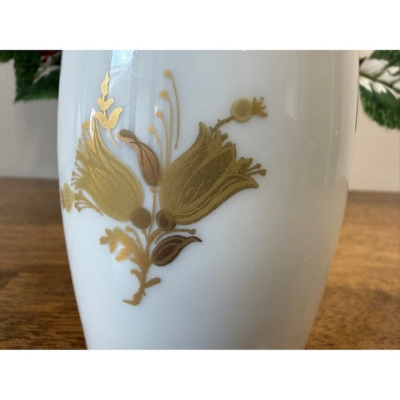 Vintage Rosenthal‎ Germany White Porcelain Gold Floral Vase MCM Decor Display - Picture 6 of 7